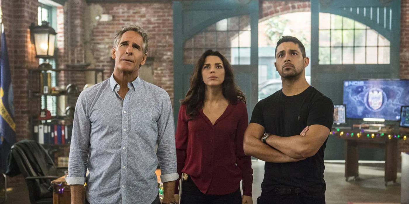 Scott Bakula as Dwayne Pride and Wilmer Valderrama as Nick Torres in NCIS and NCIS New Orleans crossover event